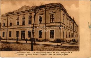 1915 Sátoraljaújhely, Carolineum római katolikus leánynevelő intézet és polgári leányiskola a szatmári irgalmas nővérek vezetése alatt. Lövy Adolf kiadása (EK)