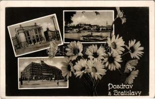 Pozsony, Pressburg, Bratislava; mozaiklap / multi-view postcard (EK)