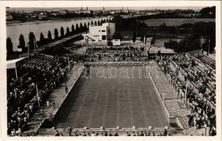 1937 Budapest XIII. Margitsziget, Nemzetközi vízipóló (Vízilabda) torna a Horthy-kupáért, sport + So. Stpl.