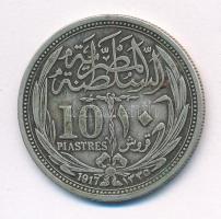 Egyiptom 1917. 10p Ag T:2-,3 patina Egypt 1917. 10 Piastres Ag C:VF,F patina Krause KM#319