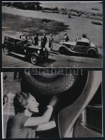 cca 1930-as években készült felvételek automobilokról, Fekete György budapesti fényképész hagyatékából 4 db mai nagyítás, 10x15 cm