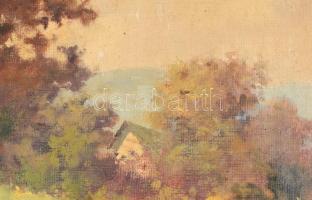 Neogrády A jelzéssel: Napsütésben. Olaj, vászon.. Dekoratív, kopott fakeretben. 58,5x78,5 cm