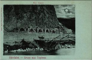 Toplec, Csernahévíz, Töplitz, Toplet; Röm. Viadukt / Római viadukt. Raichl Sándor junior kiadása / Roman viaduct, bridge