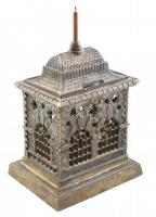 Bank kisplasztika, jelzés nélkül, bronz, m: 19 cm