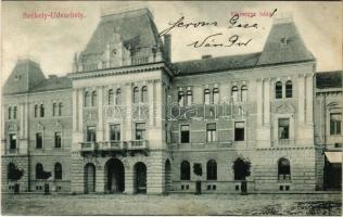 1906 Székelyudvarhely, Odorheiu Secuiesc; Vármegyeháza. Dragomán kiadása / county hall (szakadás / tear)