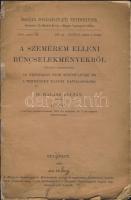 1909 Dr. Halász Zoltán: "A szemérem elleni bűncselekményekről" írt 50 oldalas könyve sérült állapotban, budapesti kiadás