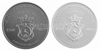 2018. 2000Ft Cu-Ni "450 éves az Unitárius Egyház" + 10.000Ft Ag "450 éves az Unitáriu...