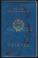 1965 Magyar Népköztársaság által kiállított fényképes útlevél, osztrák, svájci, angol, afrikai vízum...