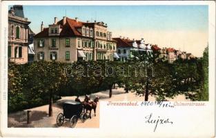 1900 Frantiskovy Lázne, Franzensbad; Culmerstrasse / street view, villas