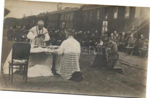 Carl IV. and Zita on field-mass Photo