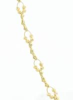 Aranyozott ezüst(Ag) nyaklánc + karkötő, jelzett, h: 44,5 és 18,5 cm, nettó: 16,1 g