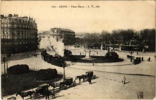 Dijon, Place Darcy / square, urban railway, train (EK)