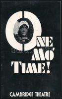 cca 1980 Cambridge Theatre, One Mo Time! c. musical angol nyelvű, képes műsorfüzete, foltos