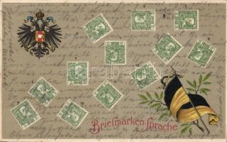 Language of philately, stmaps, coat of arms, flag litho (Emb)