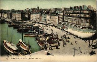 Marseille, La Bourse et la Cannebiere / stock exchange, street view, tram