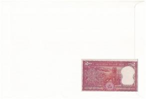 India DN 2R felbélyegzett borítékban, bélyegzéssel T:I 
India ND 2 Rupees in envelope with stamp an...