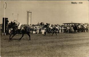 1931 Hoppegarten, Rennbahn, Derby / Hippodrome, racetrack, horse race. Menzendorf (Berlin) photo (EK)