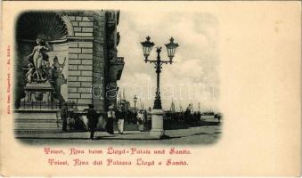 Trieste, Trieszt; Riva beim Lloyd-Palais und Sanita. Alois Beer No. 2112c. (fa)