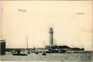 Trieste, Trieszt; Lanterna / Leuchtturm / lighthouse (small tear)
