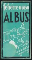 Albus fehérre-mosó, reklám- vagy csomagolásterv, 1930 körül. Tempera, fedőfehér, ceruza, papír, papírra kasírozva. Jelzés nélkül. 15,5x8 cm