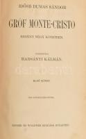 id. Dumas Sándor: Gróf Monte Cristo. 1-4. kötet, É.n., Singer és Wolfner. Kissé kopott, színes, illu...