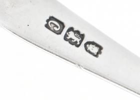 Ezüst(Ag) angol cukorfogó csipesz, jelzett, h: 10,3 cm, nettó: 23,5 g