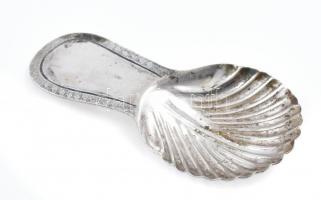 Ezüst(Ag) kagylós kanál, jelzett, h: 9×4,5 cm, nettó: 11,9 g