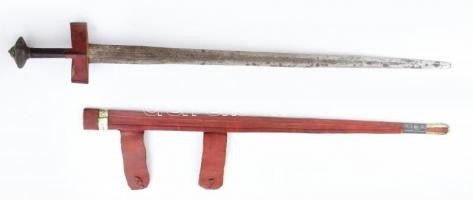 Afrikai kard, kopott, h: 89 cm