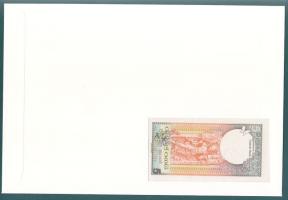 Sri Lanka 1982. 5R dekoratív, nagyalakú bélyeges, bankjegyes borítékon, bélyegblokkal T:I