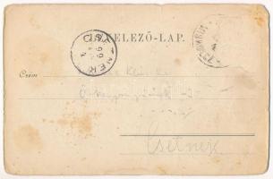 1899 (Vorläufer) Pelsőc, Pelsőcz, Pelsücz, Plesivec (Gömör); Korona szálloda, Városháza, Gyengeelméj...