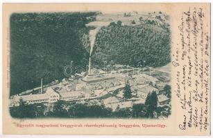 1901 Újantalvölgy, Utekac; Egyesült magyarhoni üveggyárak részvénytársaság üveggyára. Eschwig Ede F. kiadása / glass factory, glassworks (EK)