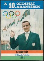 1964 Labdarúgás különszám: A 10. olimpiai aranyérem. Olimpiai szám. Fekete-fehér fotókkal, 34 p.