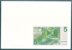 Hollandia 1973. 5G dekoratív, nagyalakú bélyeges, bankjegyes borítékon, bélyegblokkal T:I