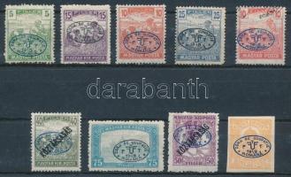 Debrecen I. 1919 9 db bélyeg Bodor vizsgálójellel