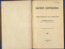 1903 Nagyböjti szentbeszédek, Wolkenberg Alajos jóváhagyásával, Szatmár-Németi kiadás
