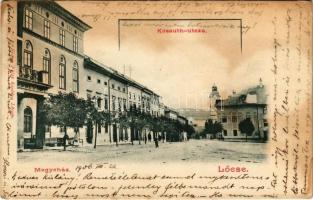 1906 Lőcse, Levoca; Kossuth utca, Megyeháza. Braun Fülöp kiadása / street view, county hall (fl)