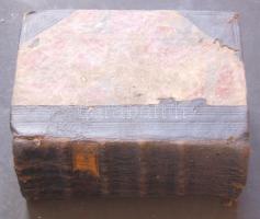 cca 1690 Latin nyelvű - vallásos - vastag félbőr kötésű könyv, Johannes Fridelius és más lutheranus ...