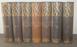 1912-1915 Révai nagy lexikona I-VII. kötetei, mind nagyon szép állapotban