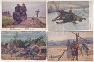 4 db RÉGI első világháborús magyar katonai képeslap / 4 pre-1945 WWI K.u.k. military postcards