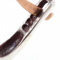 Aranyozott ezüst(Ag) fülbevalópár kövekkel, jelzett, h: 3 cm, bruttó: 6,4 g