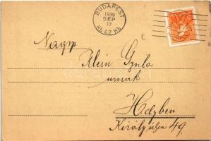 1939 Az Újév kezdődjön áldással és békével. Héber nyelvű zsidó újévi üdvözlőlap. Judaika / Jewish Ne...