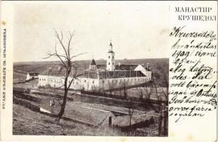 1909 Tarcal-hegység, Fruska Gora (Szerémség, Srem); Manastir Krusedol / Krusedol szerb ortodox kolostor / Krusedol Serbian Orthodox monastery on the Fruska Gora mountain (fl)