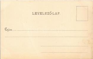 Eszék, Osijek, Essegg; Téli kikötő, uszályok. Divald műintézetéből. Magyar automatagyár- és kölcsönz...