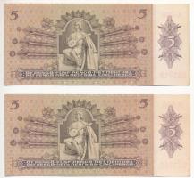 1939. 5P (2x) "A 040 025718-19" sorszámkövetők T:I- a szélek kissé megsárgultak 
Adamo P6