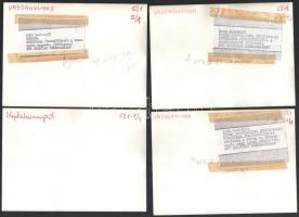 cca. 1960-70. A vajdahunyadi (Hunedoara) vaskohó, stadion, ipari negyed, buszállomás. Kis sérüléssel...