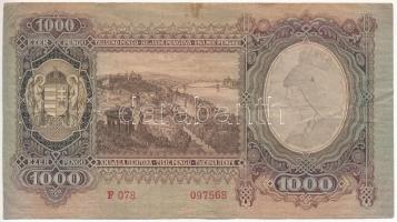 1943. 1000P "F 078 097568" T:III folt, kis szakadás
Adamo P21