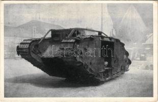 Offizielle Tank-Postkarte der "Delta" München 1918 / WWI German military, tank (EK)