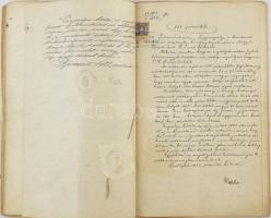 1897-1940 Telefon hírmondóval kapcsolatos iratok, sok okmánybélyeggel, Kereskedelemügyi Minisztérium...