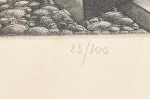 Tot, Amerigo (1909-1984): Artisták. Mezzotinto, papír, jelzett és datált (Tot 80),számozott (83/100)...