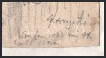 Komjáti-Wanyerka Gyula (1894-1958): London, 1937. Ceruza, papír, jelzett, papírra kasírozva, 24,5×30...